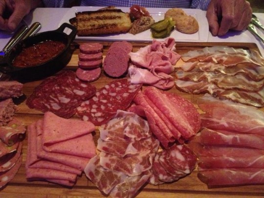 Charcuterie platter.