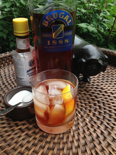 Rum Old Fashioned. Photo by me.