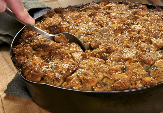 The basic ratio for custard makes your holiday dressing. Photo by Donna Turner Ruhlman.